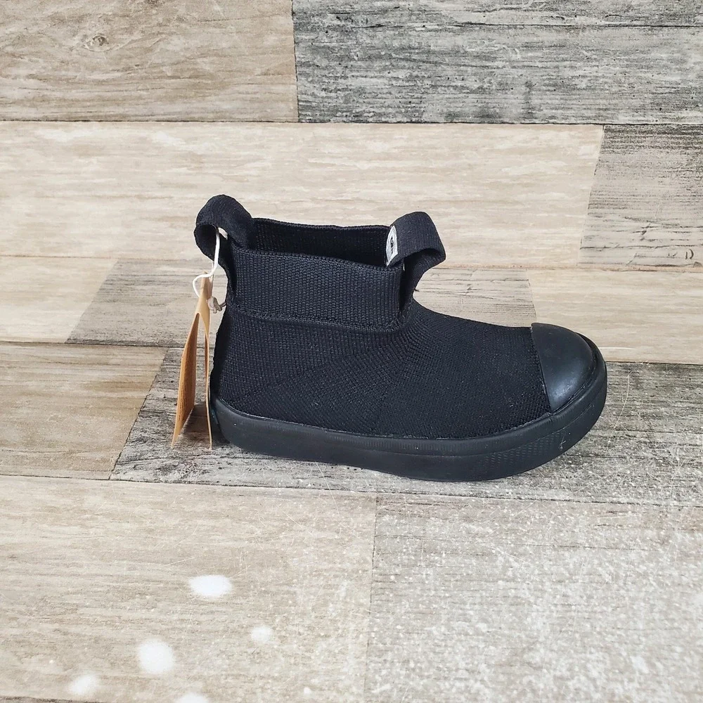 Native Jefferson Hydroknit Girls Boots Sz 7 Black Waterproof Round Toe‎ Pull On